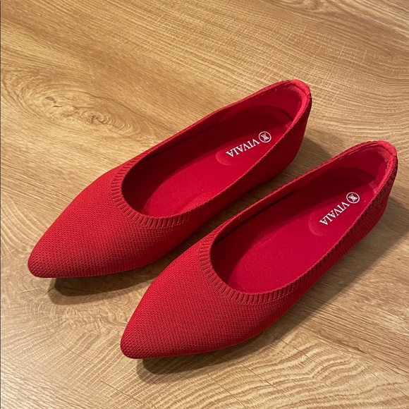 Vivaia Red Women's Flats - Picture 9 of 13